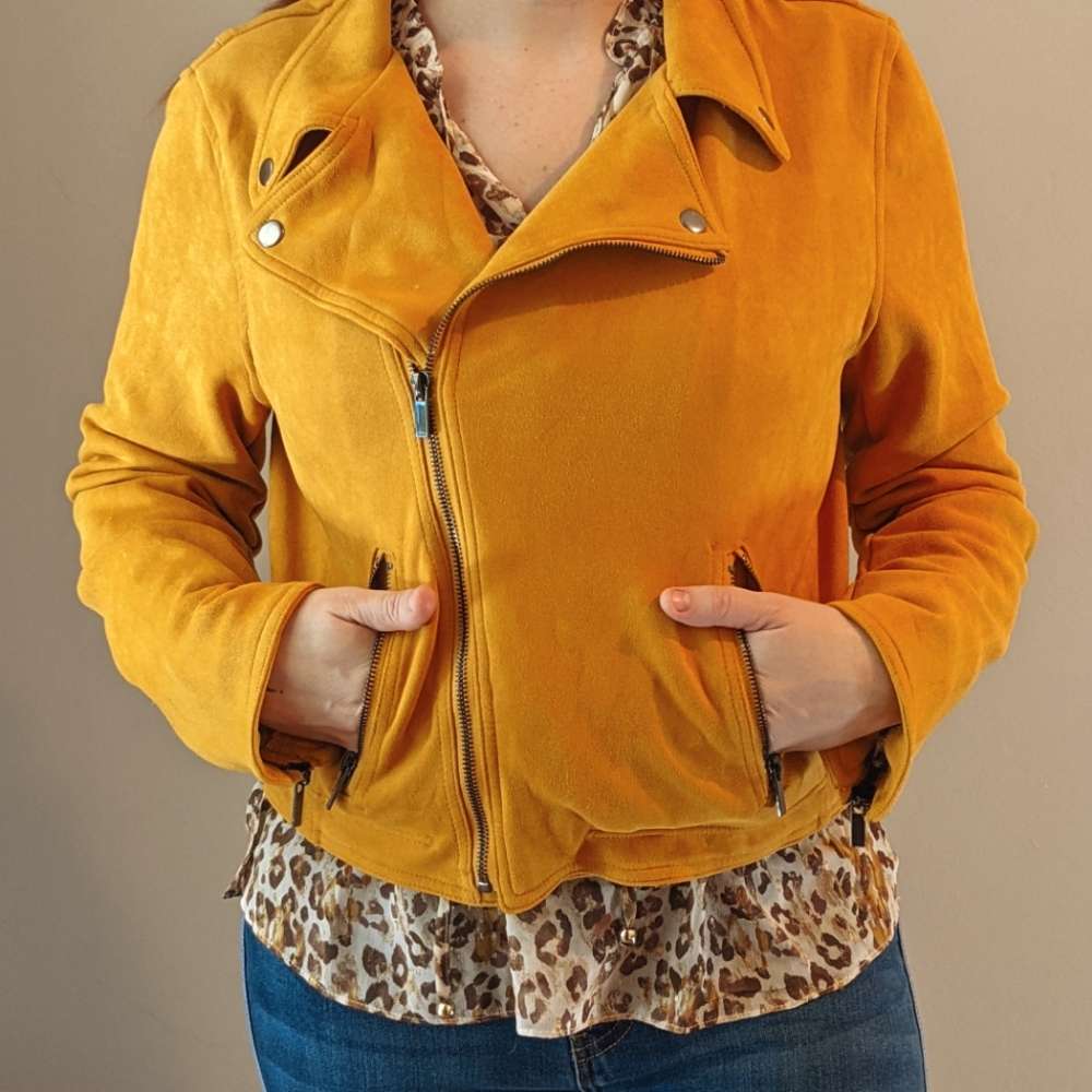 Yellow Cotton blend jacket